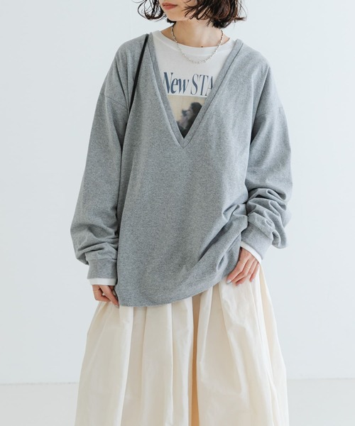 tシャツ ルーズネックカットプルオーバー レディース ルーズネックカットプルオーバー（カットソー/Tシャツ）｜SNIDEL