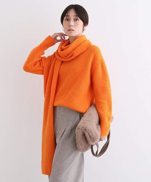INDIVI（インディヴィ） ストール マフラー 「ウール混／ブークレ