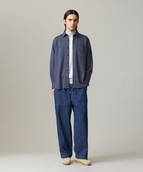J.PRESS（J.プレス） シャツ ウールコットン ダブルカバーツイルシャツ