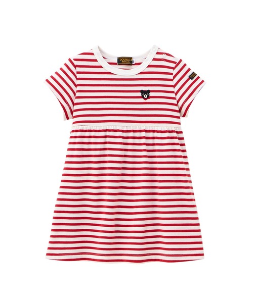 wb ワンピース 半袖ボーダーワンピース キッズ 子供服 女の子