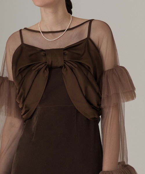 Leja（レジャ） ドレス 「LEJA」2WAYフロントリボンビスチェチュール