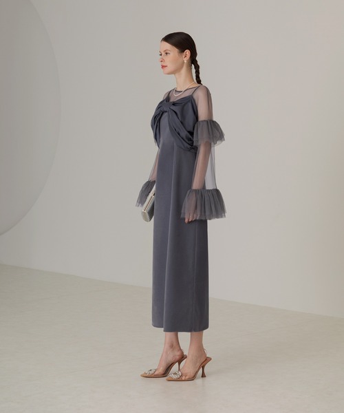 Leja(レジャ) ドレス 「LEJA」2WAYフロントリボンビスチェチュール Leja(レジャ) ドレス 「LEJA」2WAYフロントリボンビスチェチュール