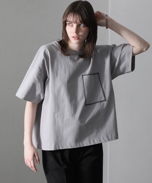 tシャツ 「welise/ウェライズ」チェーンステッチポケット