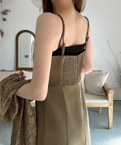 CALNAMUR ワンピース 2WAY TULLE OVER SWEAT OP/2WAYチュール