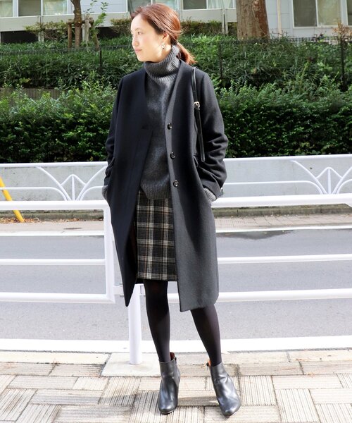 SLOBE IENA（スローブイエナ） ノーカラーコート S36 ライトグレー