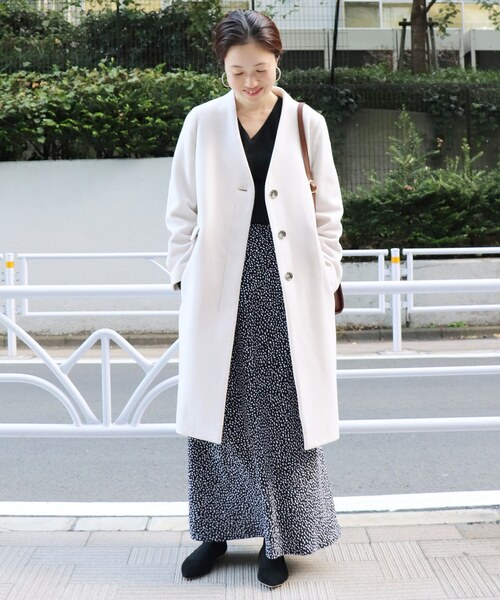 SLOBE IENA（スローブイエナ） ノーカラーコート S36 ライトグレー