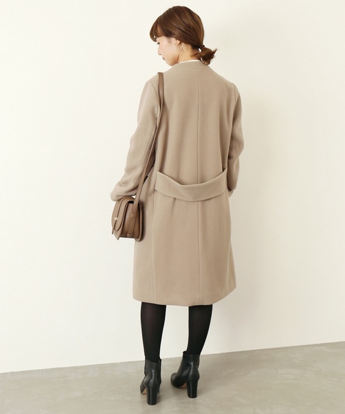 SLOBE IENA（スローブイエナ） ノーカラーコート S36 ライトグレー