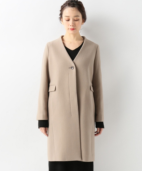 SLOBE IENA（スローブイエナ） ノーカラーコート S36 ライトグレー