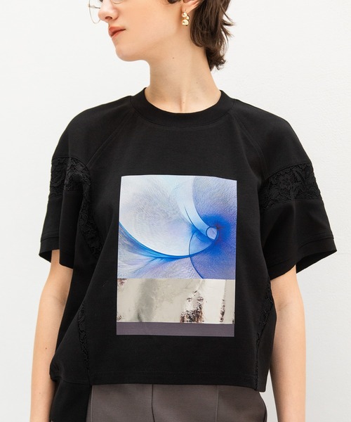 新品 AULA AILA アウラアイラ アンモナイトプリントTシャツ AULA AILA tシャツ アンモナイトプリントTシャツ レディース