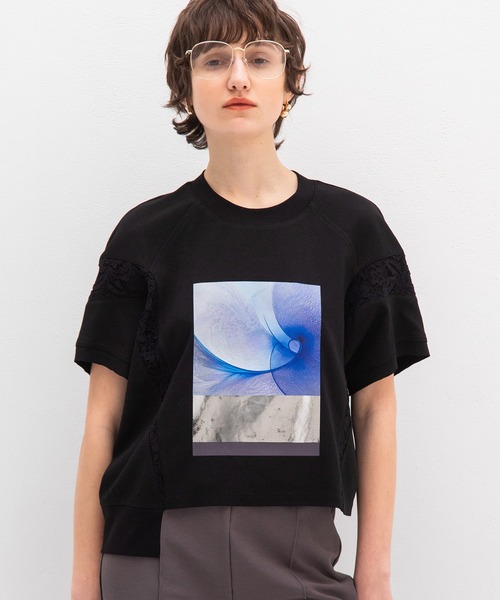 新品 AULA AILA アウラアイラ アンモナイトプリントTシャツ AULA AILA tシャツ アンモナイトプリントTシャツ レディース