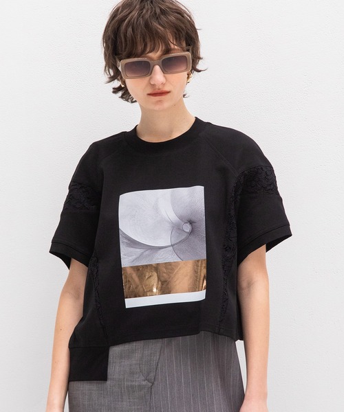 新品 AULA AILA アウラアイラ アンモナイトプリントTシャツ AULA AILA tシャツ アンモナイトプリントTシャツ レディース
