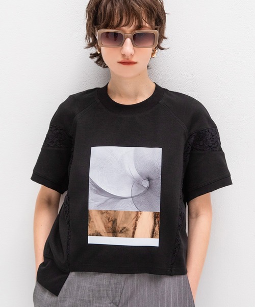 新品 AULA AILA アウラアイラ アンモナイトプリントTシャツ AULA AILA tシャツ アンモナイトプリントTシャツ レディース