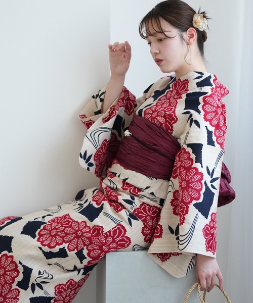 utatane 浴衣 手染め注染浴衣3点セット utatane×注染工房 先染め