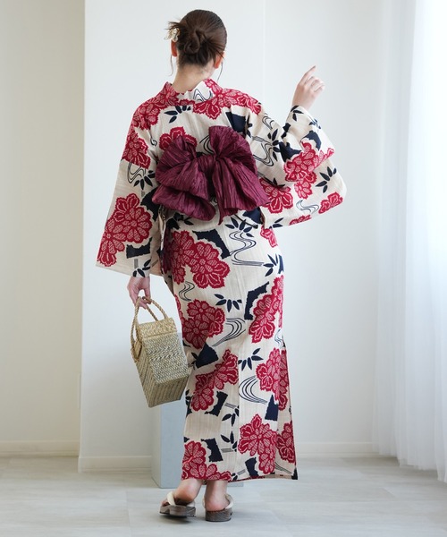 utatane 浴衣 手染め注染浴衣3点セット utatane×注染工房 先染め