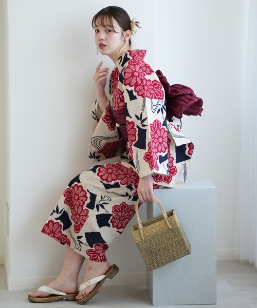 utatane 浴衣 手染め注染浴衣3点セット utatane×注染工房 先染め