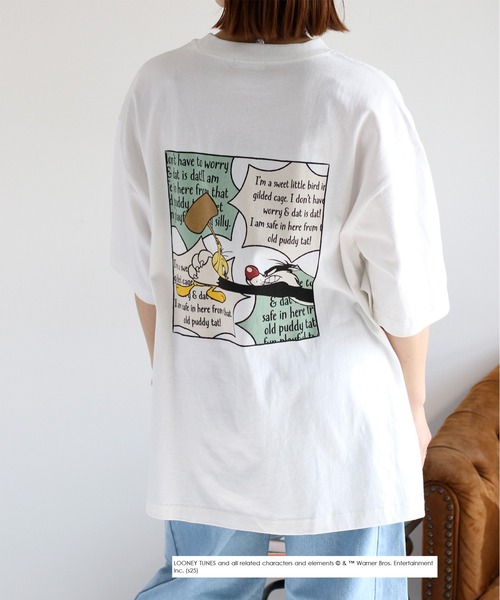 トゥウィーティー tシャツ 「TWEETY」カジュアルロゴTシャツ