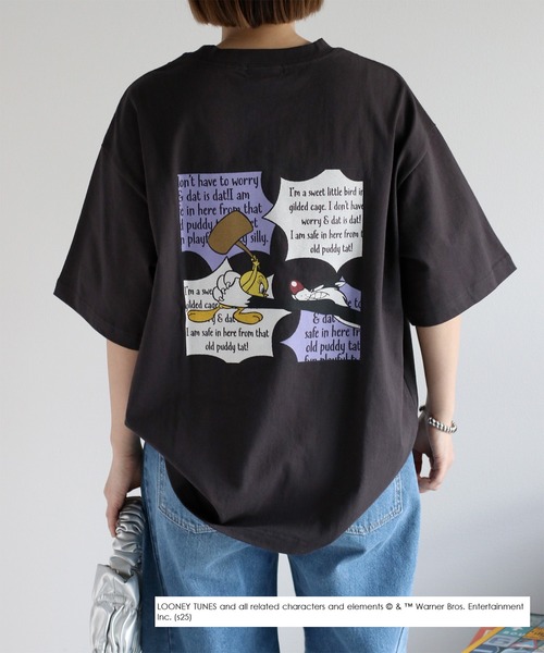 トゥウィーティー tシャツ 「TWEETY」カジュアルロゴTシャツ