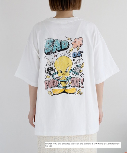 その他ブランド / 1995/トゥイーティー/Tシャツ/--/コットン/WHT トゥウィーティー tシャツ 「TWEETY」カジュアルロゴTシャツ