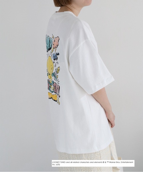 トゥウィーティー tシャツ 「TWEETY」カジュアルロゴTシャツ