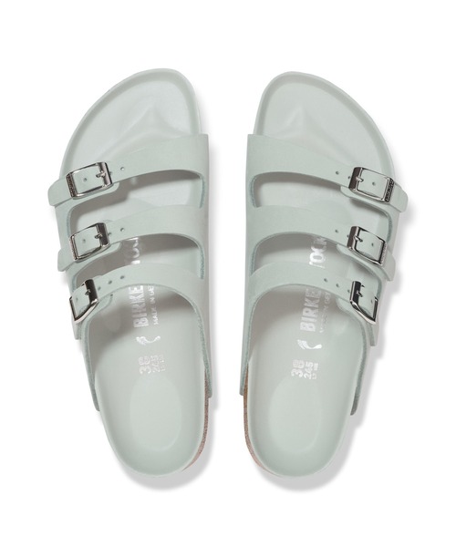 Birkenstock フロリダ　シルバー サンダル 38 Florida / フロリダ スムースレザー パテント ハイシャイン