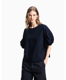 EMPORIO ARMANIエンポリオアルマーニ♪デザインブラウス EMPORIO ARMANI ブラウス シャツ 半袖 「エンポリオ アルマーニ