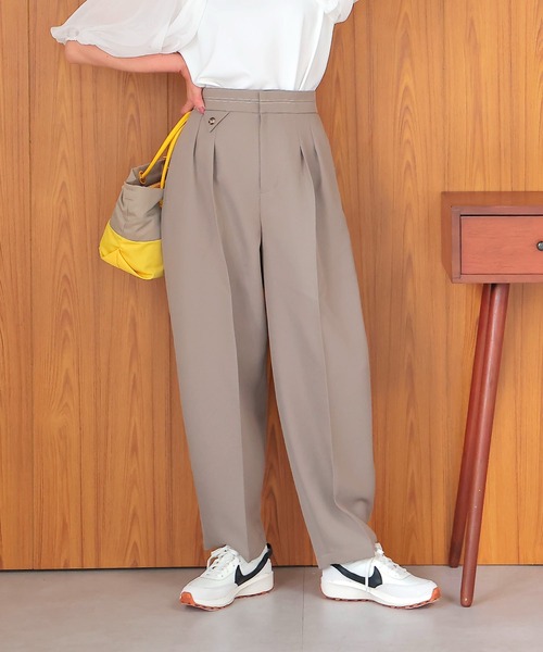Jines（ジネス） パンツ ナチュラルカービータックパンツ レディース