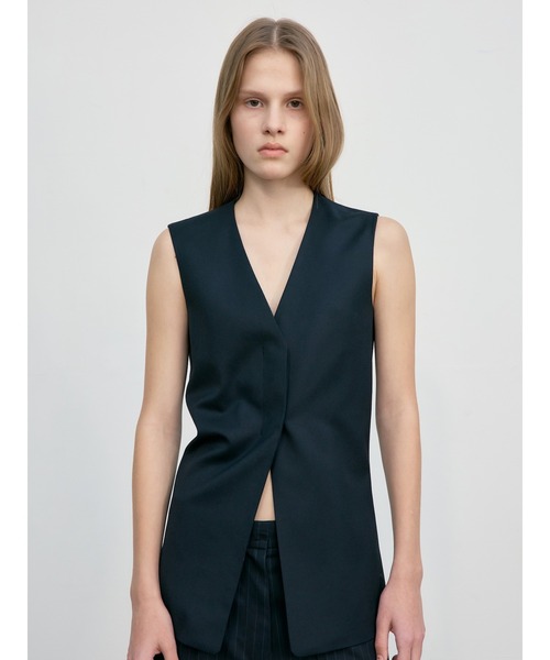 ベスト ジレ WAIST POINT WOOL VEST レディース