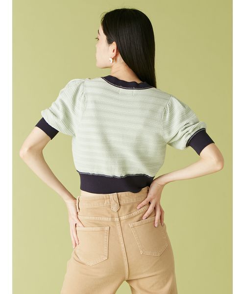 LILY BROWN × MARY QUANT 半袖カーディガン リリーブラウン MARY QUANT 半袖カーディガン ピンク 新宿ルミネ