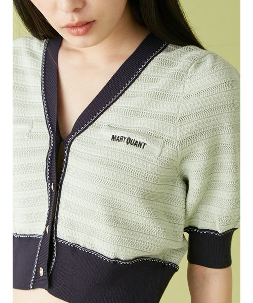 LILY BROWN MARY QUANT デイジーモチーフニットカーディガン LILY BROWN×MARY QUANT】デイジーモチーフニットカーディガン