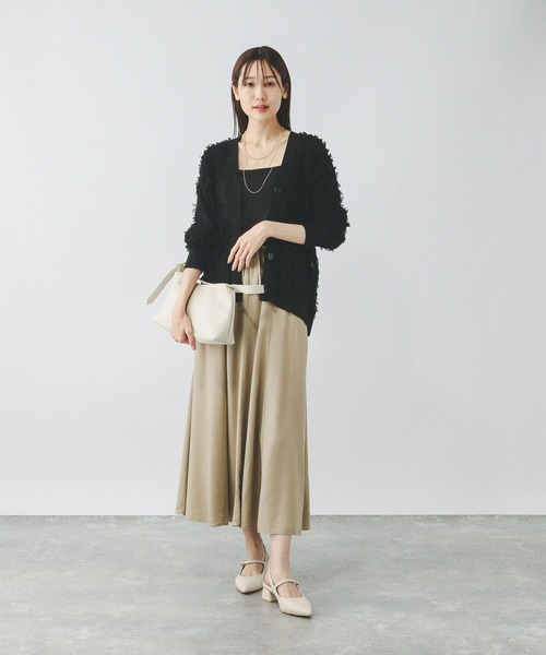 r258 GLOBAL WORK ベージュ ロングカーディガン 長袖 GLOBAL WORK カーディガン 洗えるアゼロングカーデ/926704