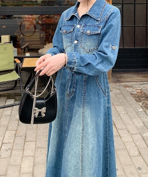 FAVORITO ワンピース ポケット付きデニムワンピース : ZOZOTOWN Yahoo