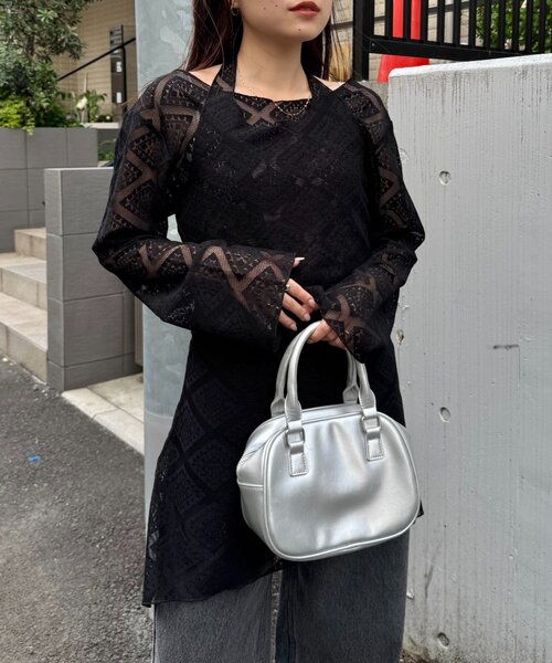 アンサンブル 「willow」レイヤードレースホルターネックチュニック