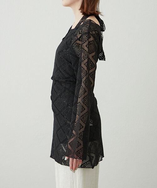 WILLOW アンサンブル 「willow」レイヤードレースホルターネック