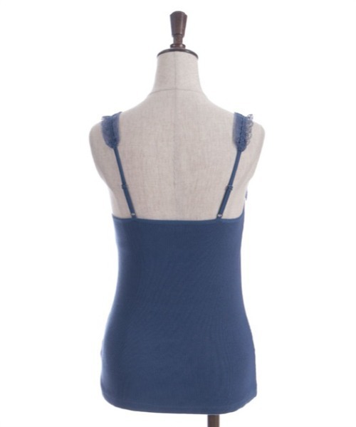 axes femme キャミソール カップ付き蝶々レースキャミ