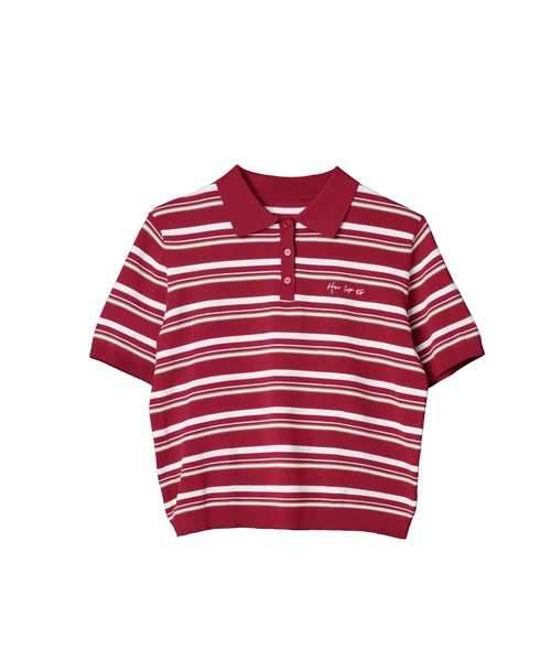 Her lip to ポロシャツ ポロ Multi Border Polo Top レディース
