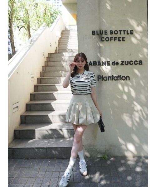 Her lip to ポロシャツ ポロ Multi Border Polo Top レディース