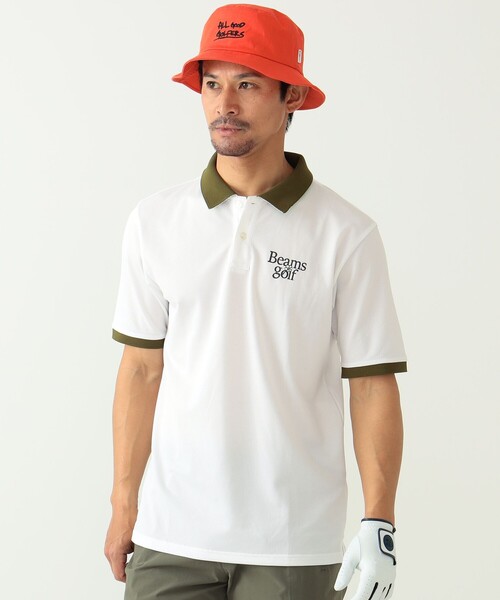 ビームスゴルフ　半袖ポロシャツ　サイズL BEAMS GOLF ビームスゴルフ 半袖ポロシャツ オレンジ系 サイズ