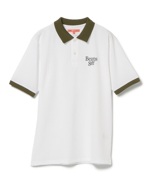 ⛳️ ビームスゴルフBEAMSGOLF⛳️メンズ半袖ポロシャツ　ホワイト　L ⛳️ ビームスゴルフBEAMSGOLF⛳️メンズ半袖ポロシャツ