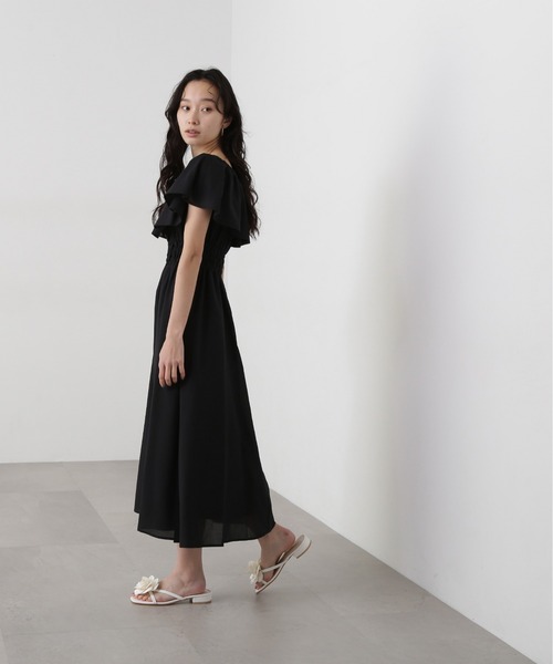2WAYオフショルマキシワンピース Sサイズ ブラック プールヴー 2WAYオフショルマキシワンピース | PourVous（プールヴー