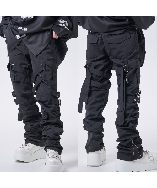 PSYNYXX カーゴパンツ ベルトカーゴパンツ メンズ レディース
