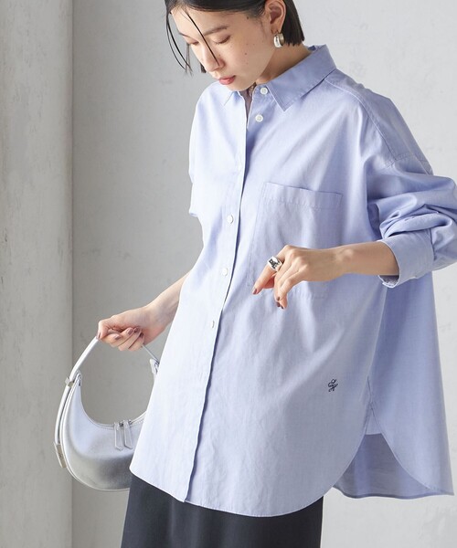 「SHIPS」 長袖シャツ 38 ブルー レディース