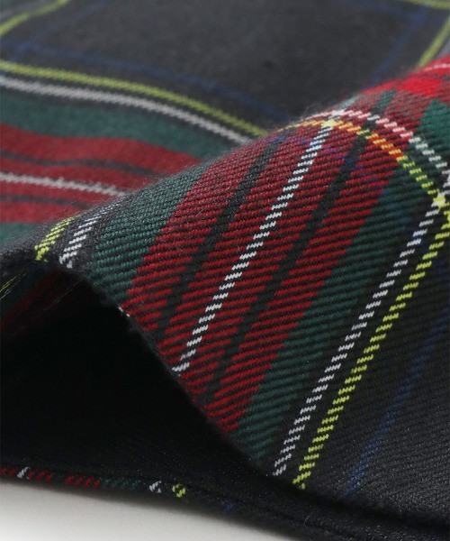 新品未使用　ホームスパン　タータンチェックワンピース　グリーン×ブラック 新品未使用 ホームスパン タータンチェックワンピース グリーン