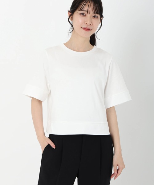 tシャツ スワイ天竺_クロップドTシャツ レディース