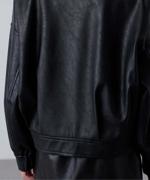 FREE'S MART（フリーズマート） ブルゾン アウター 合皮ジップアップ