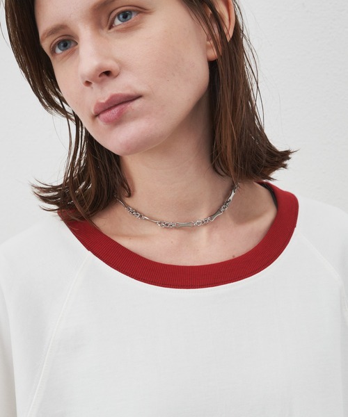 「AIVER」 7分袖Tシャツ MEDIUM オフホワイト メンズ