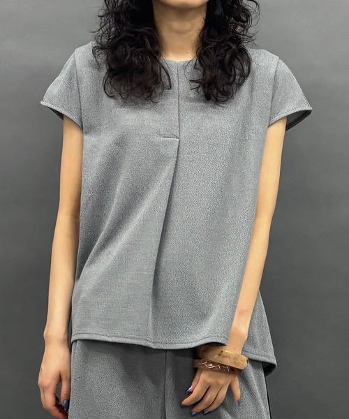 tシャツ 杢ジャガードプルオーバー レディース