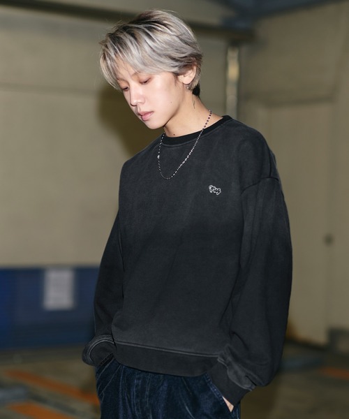 スウェットトレーナー トレーナー スウェット サンフェードコンパクトクルーネック