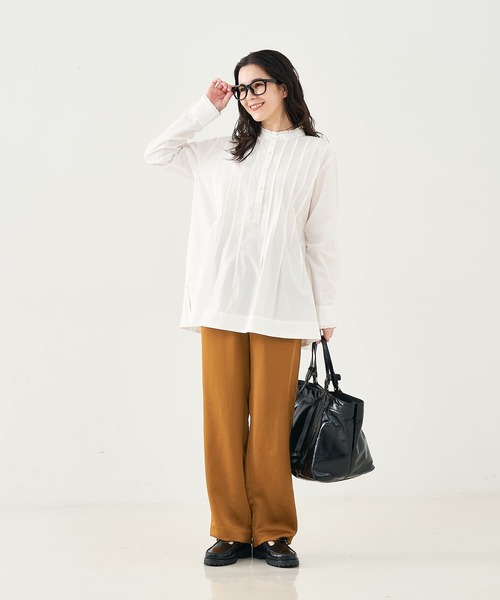 collex（コレックス） ブラウス シャツ タックフリルブラウス