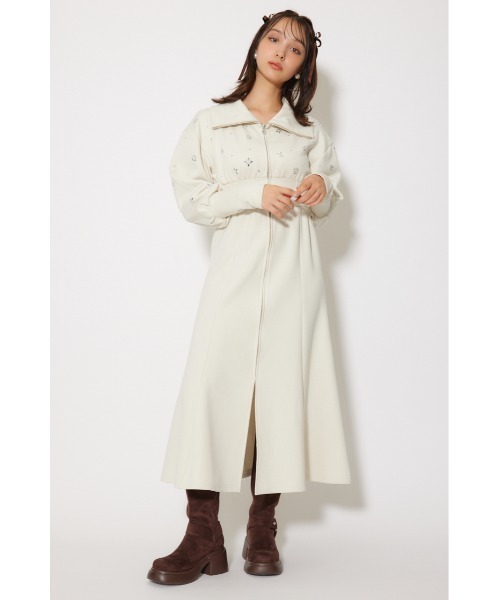 rienda（リエンダ） ワンピース フラワーモチーフスウェットワンピース