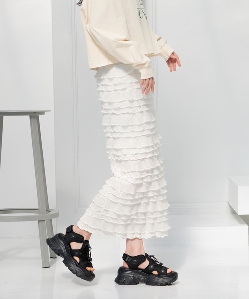 LOWRYS FARM（ローリーズファーム） フリルスカート FREE ホワイト